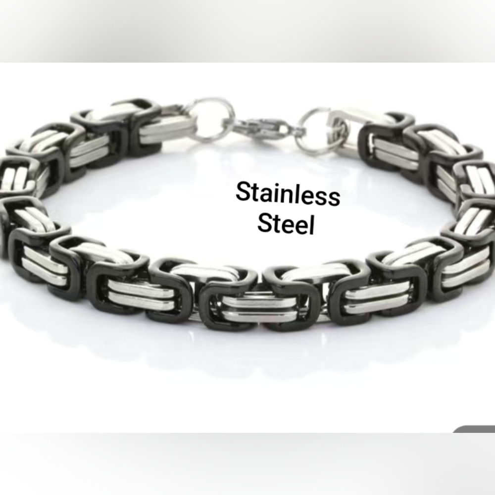 🧑‍🏫👮Men's Stainless Steel Fashion Chain Bracelet NWT 8"